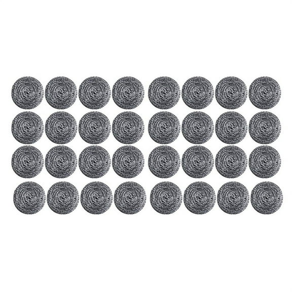 32 PCS Stainless Steel Sponges Scrubbers, Utensil Scrubber Scouring Pads Ball for Removing Rust Dirty Cookware Cleaner