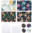 thumbnail image 1 of 32 PCS Thank You Cards with Envelopes, Painted Florals Thank You Cards, Envelopes and Stickers Thank You Notes, Wedding Thanks Cards$$Office, 1 of 8