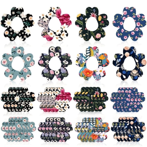 32 Pack Adhesive Patches for CGM Sensor, Waterproof Freestyle Libre 3 Sensor Covers for Blood Glucose Monitor, Breathable Floral Design Stickers Sweat-Resistant Covers for Continuous Glucose Tracking