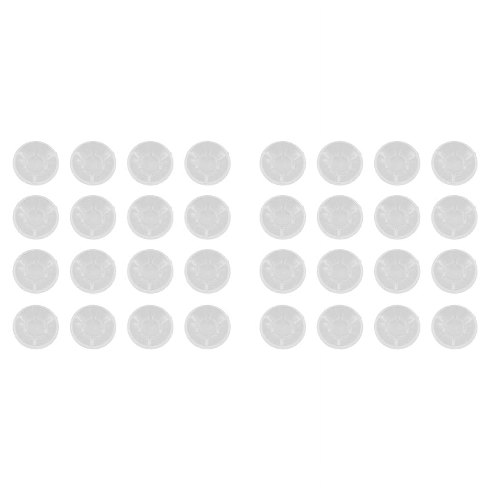 32 Pack Clear Mushroom Style Guitar Effect Pedal Footswitch Toppers Foot Nail Cap Protection Cap for Guitar Effect Pedal