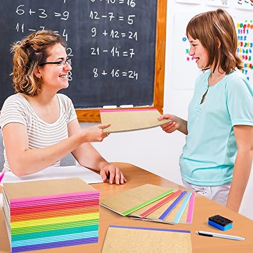 32 Pack Composition Notebooks Bulk, Feela Kraft Cover Lined Blank College Ruled Composition Travel Journals with Rainbow Spines For Women Students Business, 60 Pages, 8.3x 5.5, A5, 8 Colors