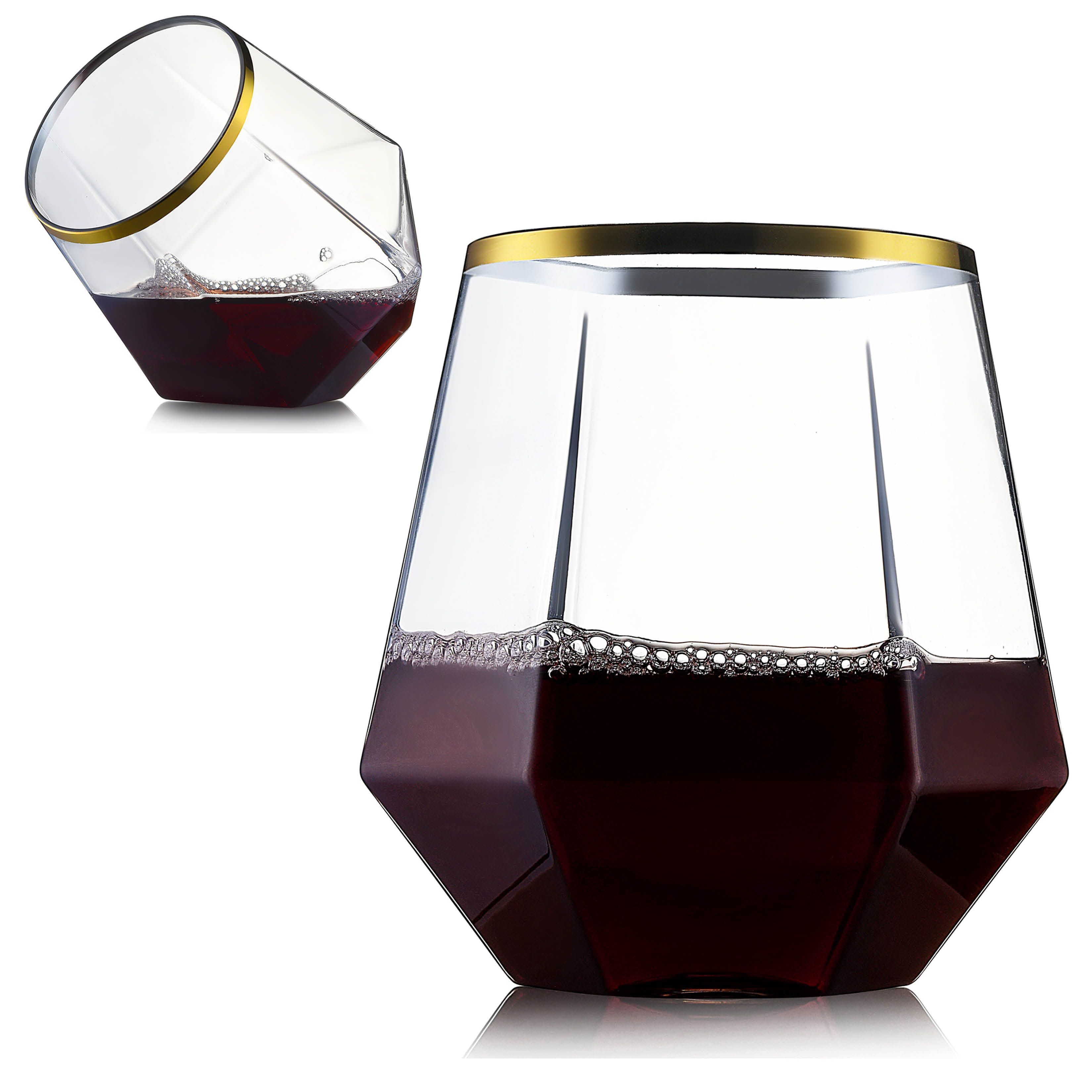 https://i5.walmartimages.com/seo/32-Pack-Diamond-Stemless-Plastic-Wine-Glasses-12-oz-Unique-Shape-Clear-Gold-Rim-Glasses-Wine-Whiskey-Cocktails-Juice-Trendy-Modern-Stemware-Food-Grad_251f160e-bb51-4591-a8c4-83db3dd843ba.ec6a2e11ec62e6004ccc6e3b89eab2ae.jpeg