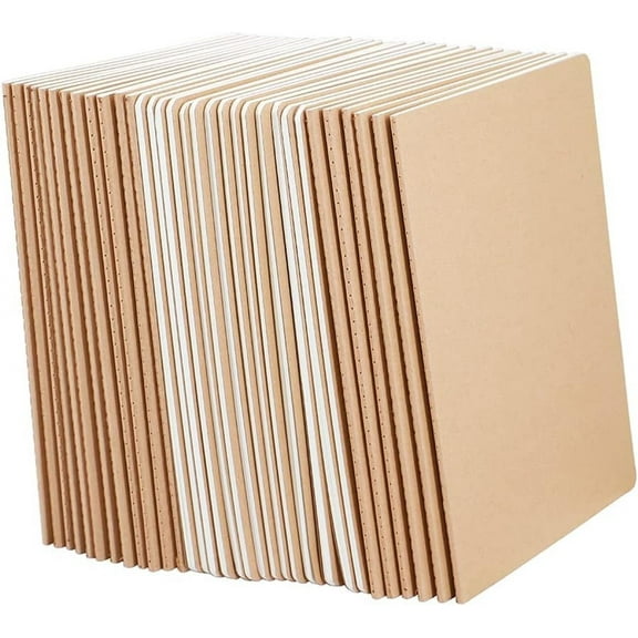 32 Pack Notebook Journals for Travelers, Students and Office, Writing Diary Subject Notebooks Planner with Thick Paper, 60 Pages, 30 Sheets, 8.3x5.5 inch, A5 Size, Travel Journal Set (Blank)