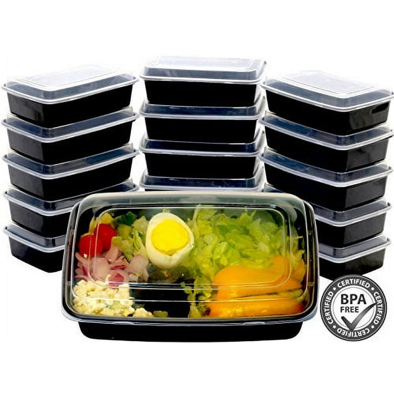 32 Pack - SimpleHouseware 1 Compartment Reusable Food Grade Meal Prep  Storage Container Lunch Boxes, 28 Ounces 
