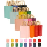 32-Pack Small Gift Bags with Handles - Bulk Assorted Colors, 16 Different Colors Versatile for Various Uses - 8.26"×6"×3.15"