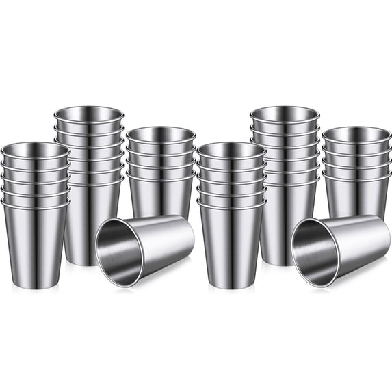 32 Pack Stainless Steel Tumbler Cups - ,Unbreakable for Camping,Travel,and Outdoor Use (12 Oz/350 Ml)