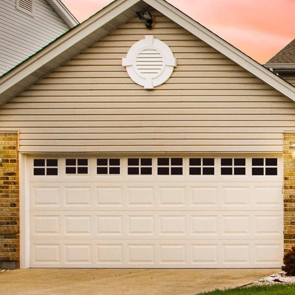 32 Packs 6 x 4 Inches Garage Door Magnetic Panels, 2 Car Decorative Faux Black Window Decals, Removable Weatherproof Magnets Hardware Metal Windows Replacement Panels