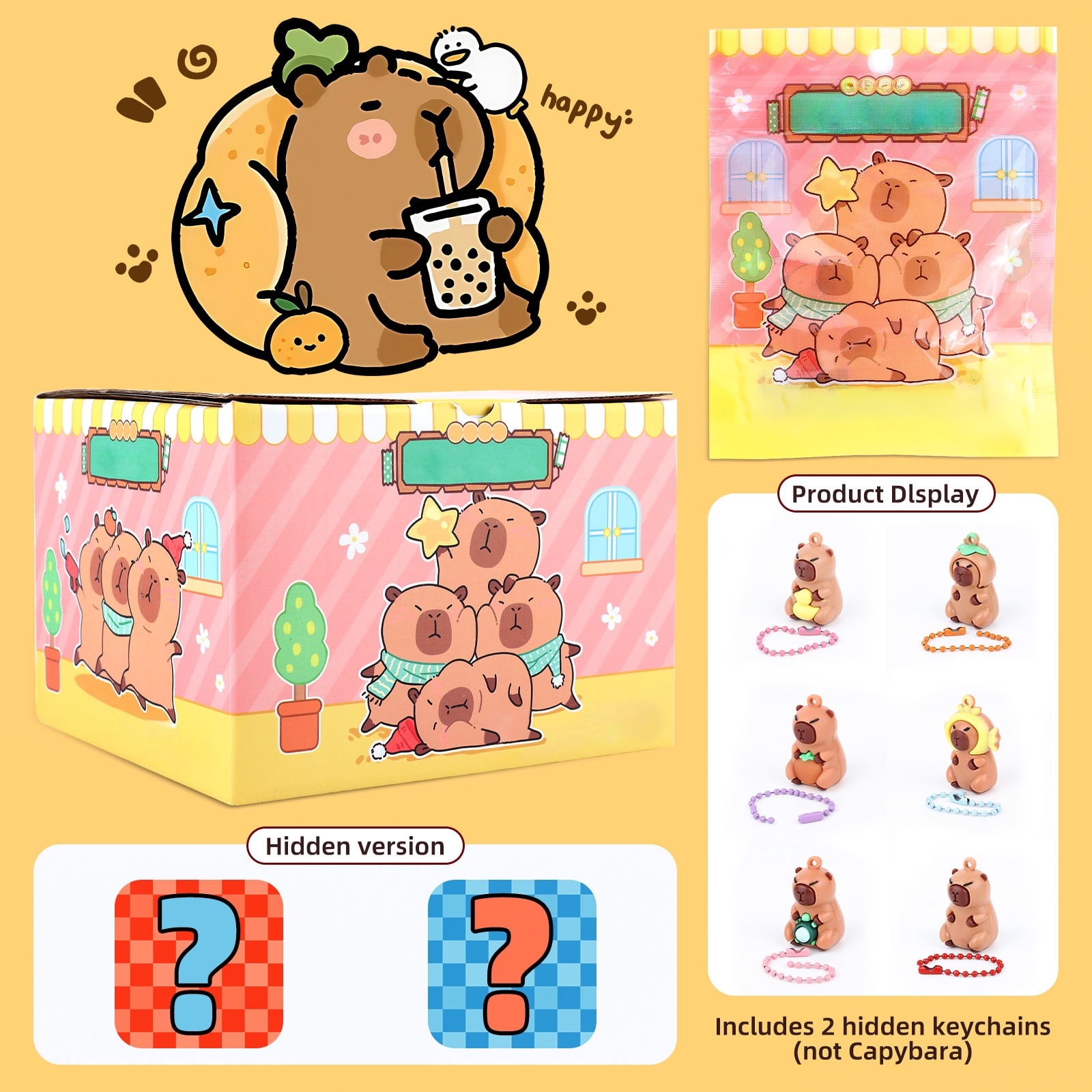 32 Packs Per Box of Capybara Blind Box keychain Pendants, Random ...