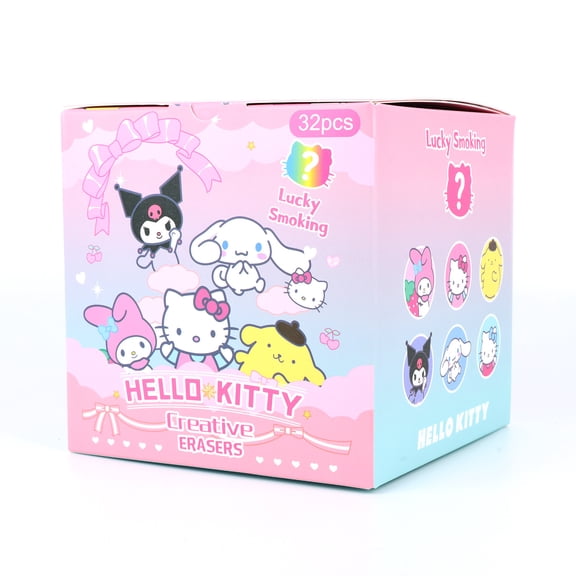 32 Packs of Sanrio Creative Eraser Blind Box, Cartoon Character Eraser Student Gift