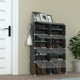 thumbnail image 1 of 32 Pair Shoe Storage Cabinet with Door, Expandable Plastic Shoe Rack for Closet, Heels, Boots, Slippers, 1 of 6