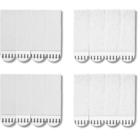 32-Pairs(64 Strips) Medium Picture Hanging Strips Heavy Duty, Hook and Loop Tape, Picture Hanger Damage Free, Water-Resistant Adhesive Strips for Frame Hanging and Christmas Decorations