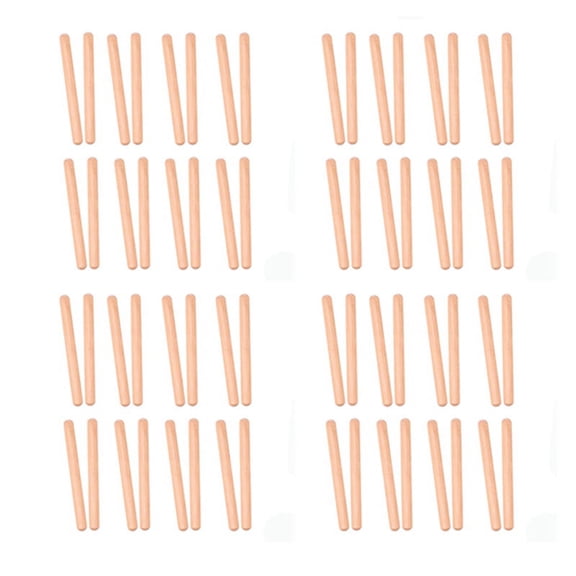 32 Pairs Classical Wood Claves Musical Percussion Instrument Natural Hardwood Rhythm Sticks Children Musical Toy Gift
