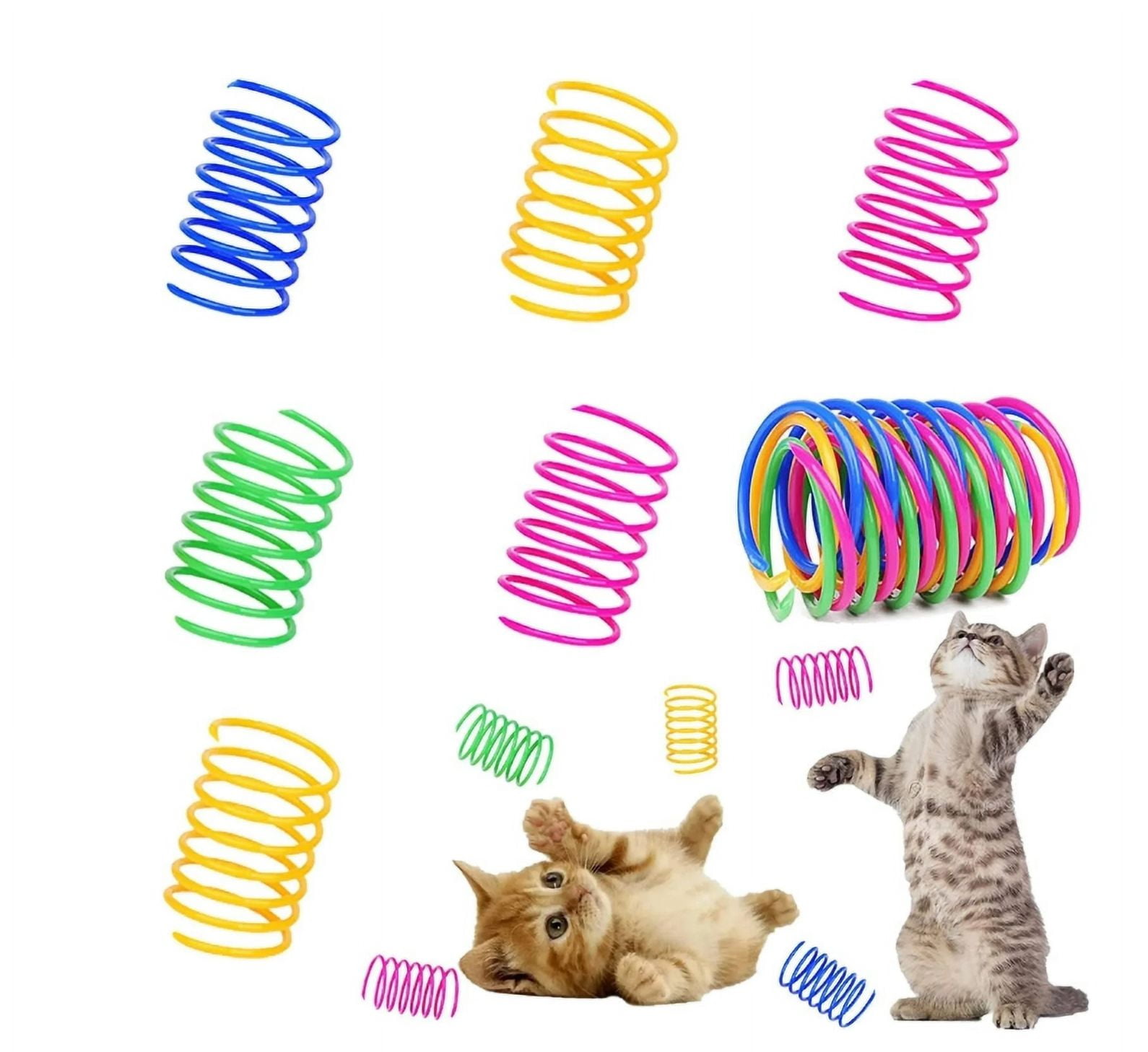 Curated visual reference: Visual Reference: 32 Pc Cat Spring Toys Colorful Coil Springs For Indoor