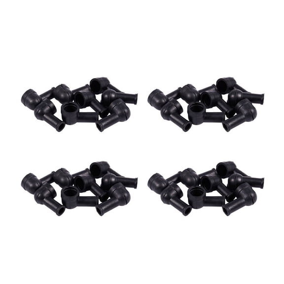 32 Pcs 15mm x 8mm Black Smoking Pipe Shaped PVC Battery Terminal Insulating Covers Boots,32 x Battery Terminals Boot,Black