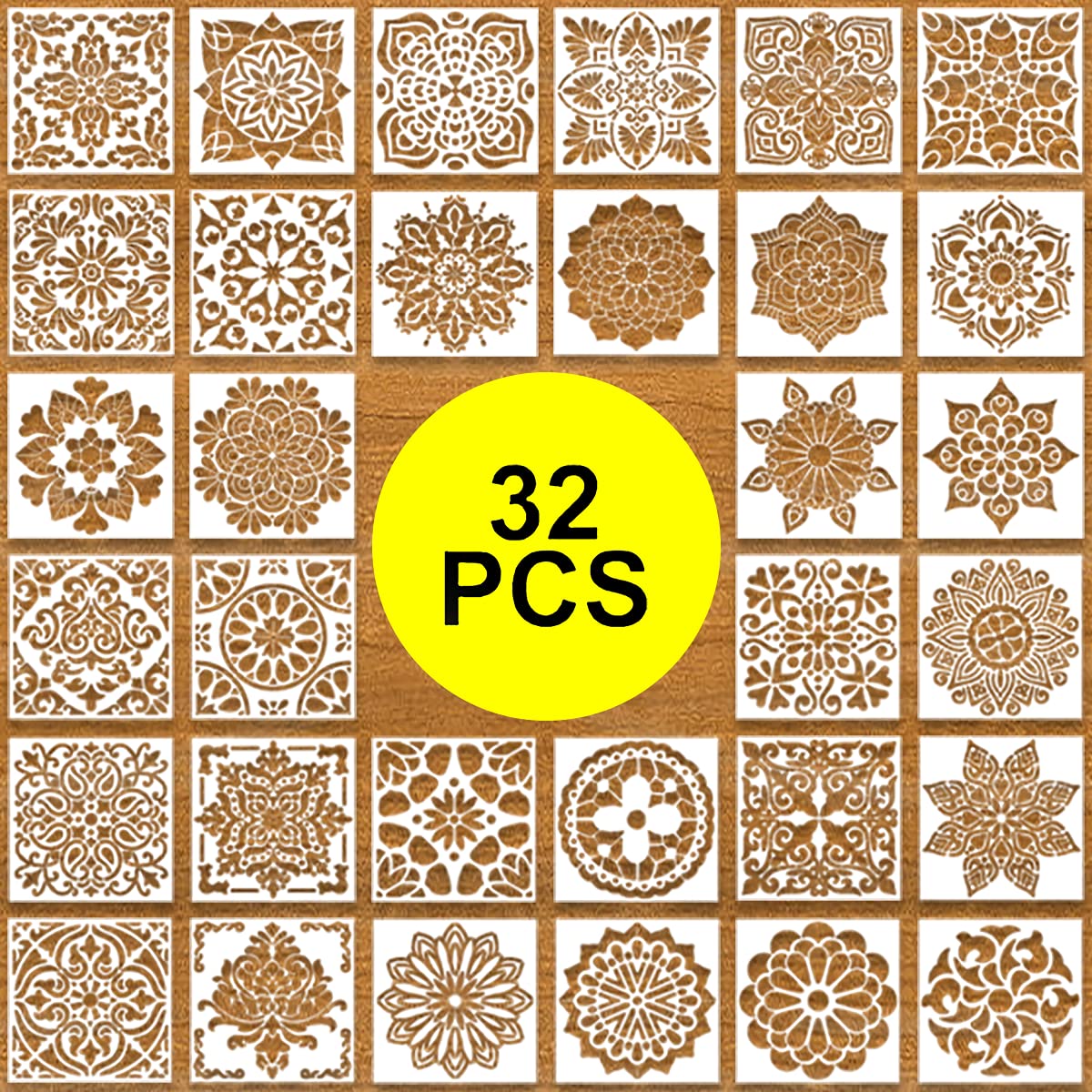 Stencil Natalizi Stencil Riutilizzabili Per Pittura, 13 Cm, Motivo: Gatto, Cartello Stradale, Stencil Per Fai Da Te, Pareti, Piastrelle, Tessuto, Legno, Mobili, Roccia, Canva, Decorazioni Per La Casa Stencil Bambini - 2