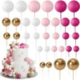 thumbnail image 1 of 32 Pcs Ball Cake Topper Decorations Mini Balloons,Cake Topper Sticks Foam Balls,Cake Picks Cake Topper Balls,Cake Decorations for Wedding Party Birthday Cake Decorating,DIY Hand Tools Kits,Springtok, 1 of 8
