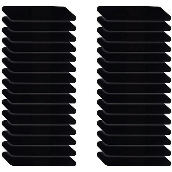32 Pcs Black Rug Gripper Carpet Tape Rectangle Adhesive Non-Slip Carpet Fixing Floor Stickers