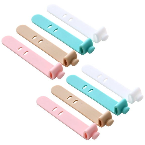OUNONA 32pcs Desktop Data Line Organizer Cable Management Cord Holders Location Buckle Silicone Line Manager for Home Office