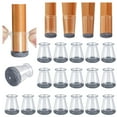thumbnail image 1 of 32 pcs Round Chair Leg Floor Protectors,Silicone Chair Leg Covers Caps Sliders for Hardwood tile Floors, Felt Furniture Pads (Extra Small fit: 0.5" - 0.89"), 1 of 6