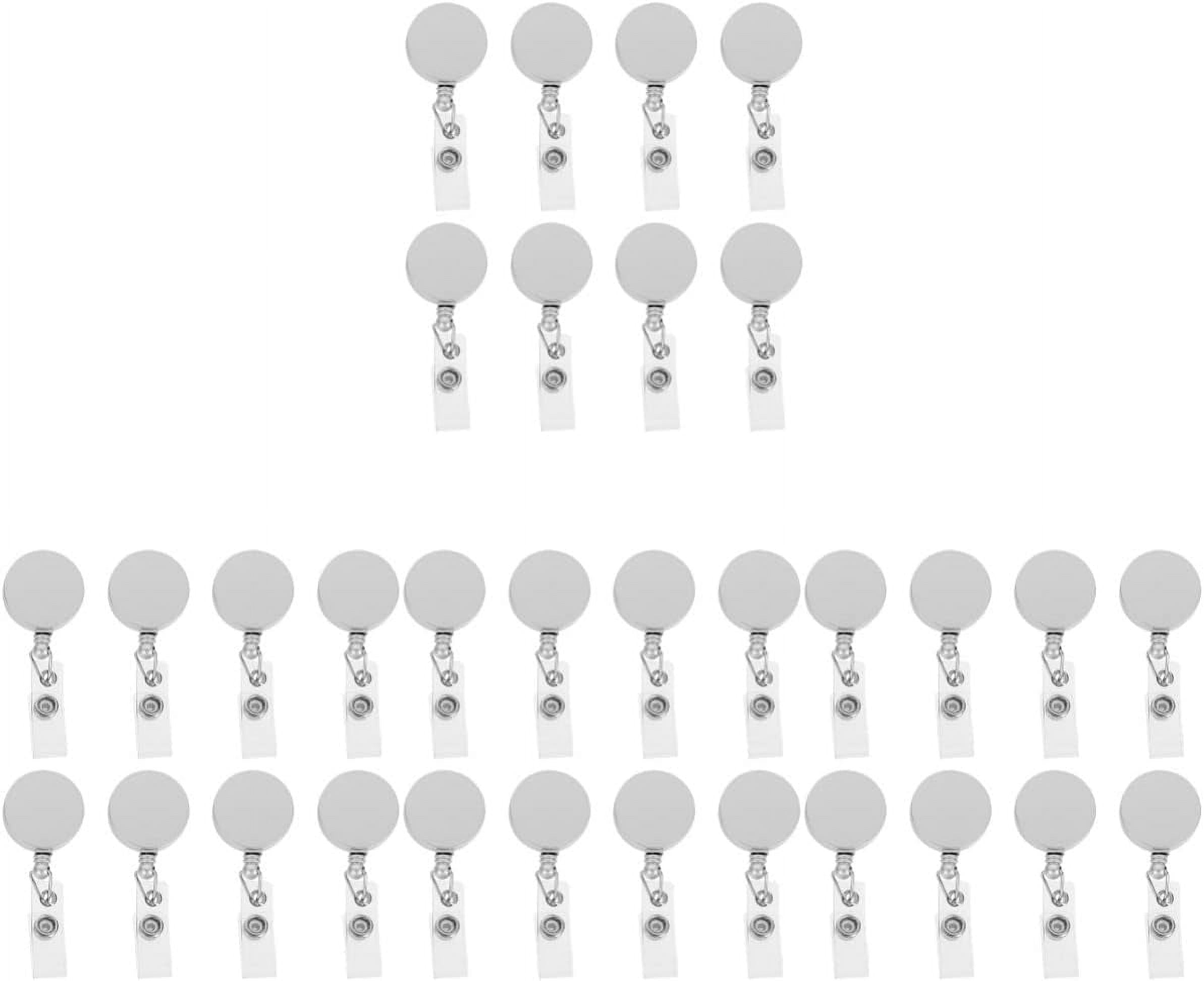 32 Pcs Easy to Buckle Alligator Swivel Clip Name Tag Clip Name Tag