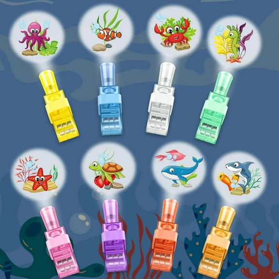 32 Pcs Finger Lights Under the Sea Party Favors Decorations Stuffers Summer Beach Party Favors for Ocean Party Supplies Classroom Prizes Gifts