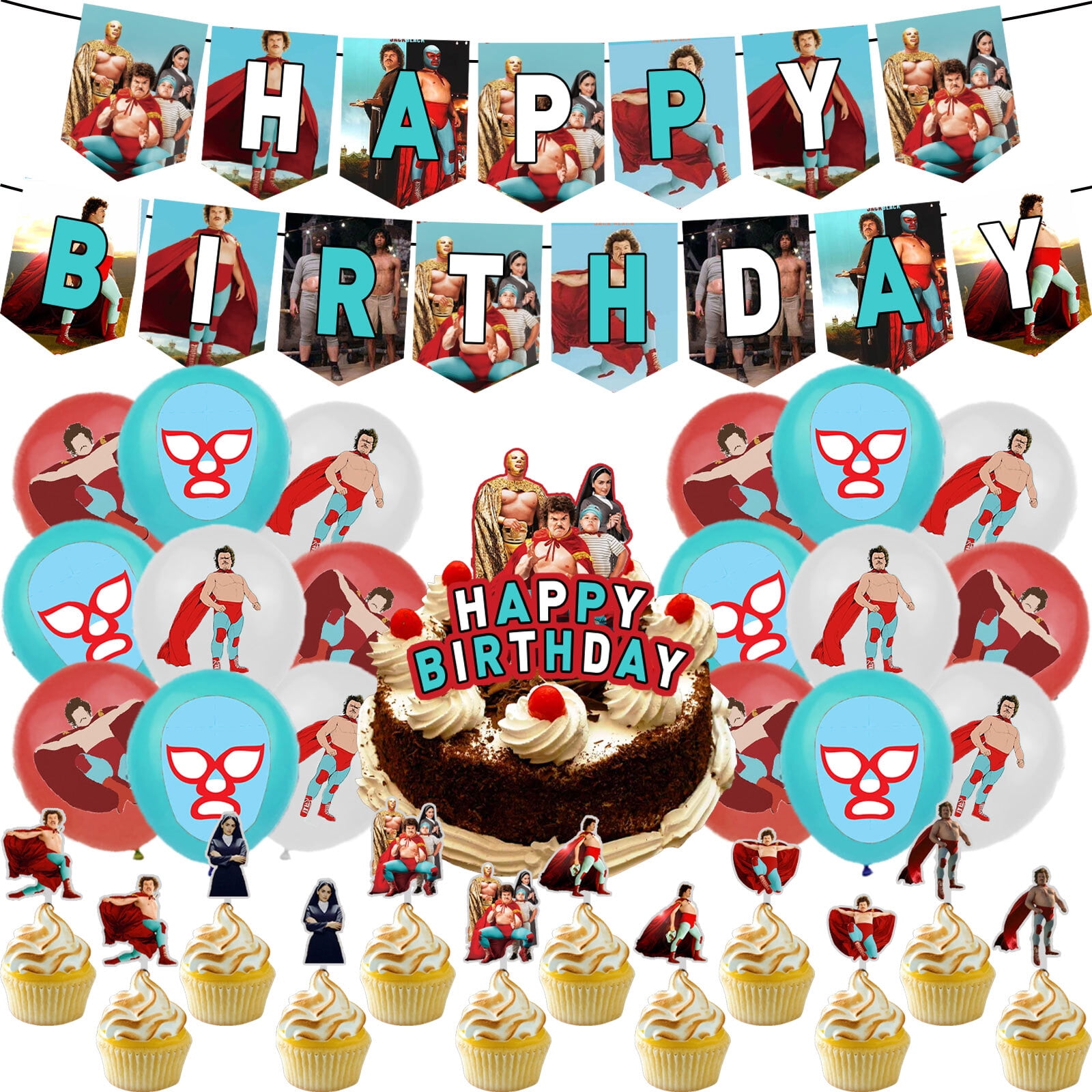 32 Pcs For Nacho Libre Theme Birthday Party Decorations,With 18 ...