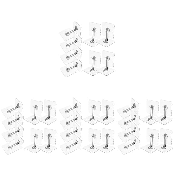 CRILSTYLEO Furniture Anchors Adhesive Wall Anti-Tip Transparent PVC and Stainless Steel