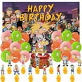 thumbnail image 1 of 32 Pcs For Hey Arnold Theme Birthday Party Decorations and Supplies Set – Includes 1 Backdrop, 1 Cake Topper, 12 Cupcake Toppers, and 18 Balloons for Festive Celebrations, 1 of 5