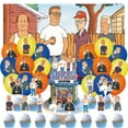 thumbnail image 1 of 32 Pcs For King of the Hill Cartoon-Themed Party Decorations and Favors Set – Backdrop, 13 Cupcake Toppers, and 18 Balloons for Celebration Birthday Parties, 1 of 5