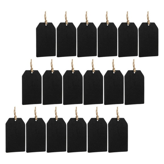 32 Pcs Label Hanging Chalkboard Tags Wooden Bottle Labels DIY Decor Wedding Decorate Small
