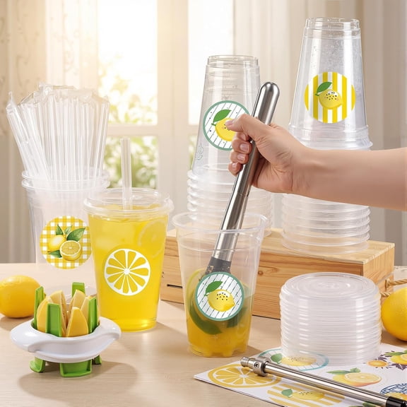 32 Pcs Lemonade Party Stand Supplies Set