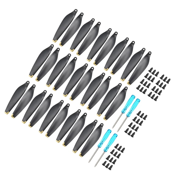 32 Pcs Low Noise Propellers 3 Inch Black Drone Blades Golden Edge Propeller Replacement