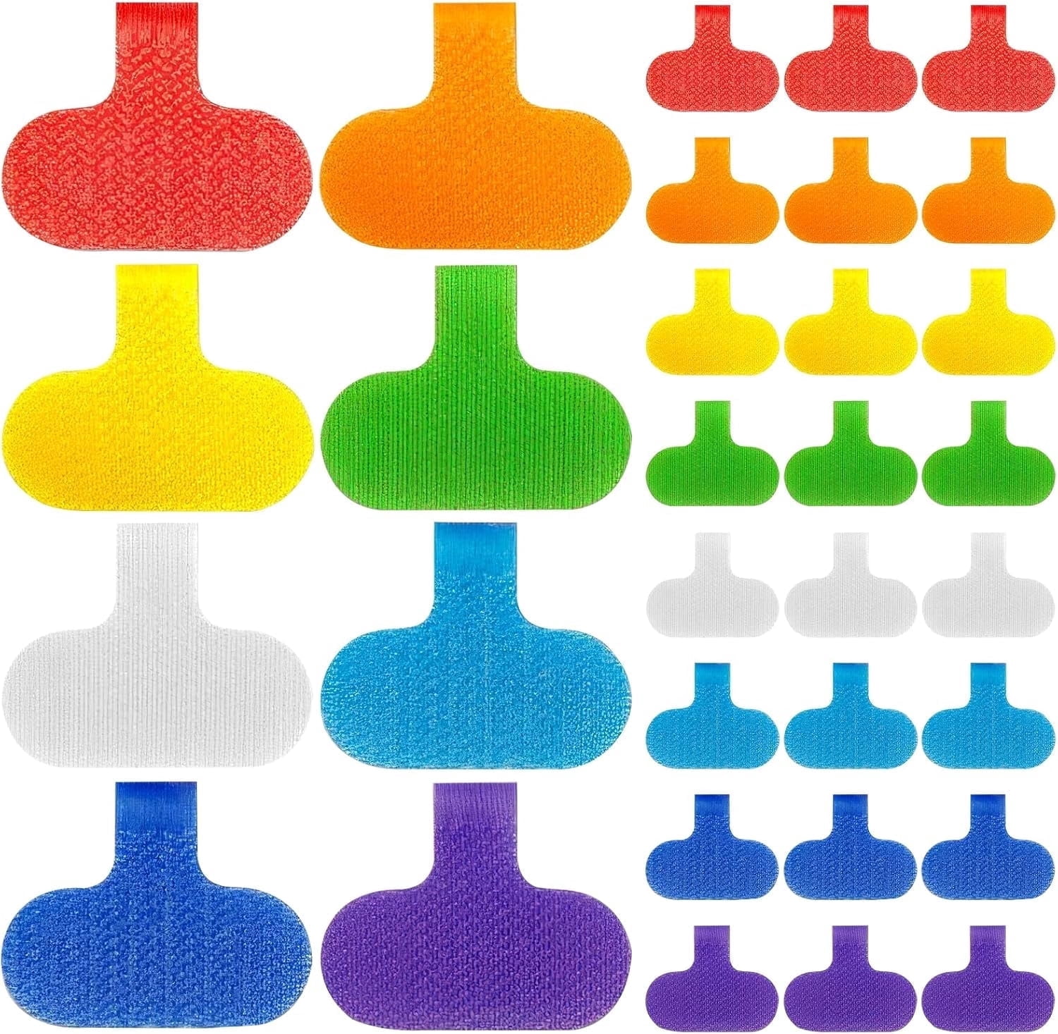 Computer Wire Labels 32 Pcs Multi Color Durable Cable Lables with Writable Surface ...