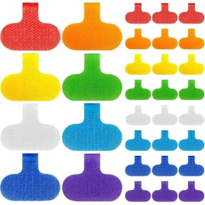 32 Pcs Multi Color Durable Cable Lables with Writable Surface,Waterproof Wire Labels for Electronics Organization,Computer&Industrial Cable Management,1.5" x 0.63"Cord Tags(8 Colors)