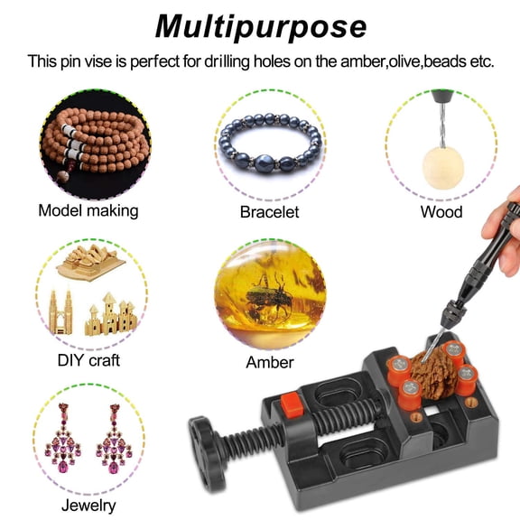 32 Pcs Pin Vise Hand Drill Set 0.8-3.0mm Micro Twist Drills for Jewelry Crafting