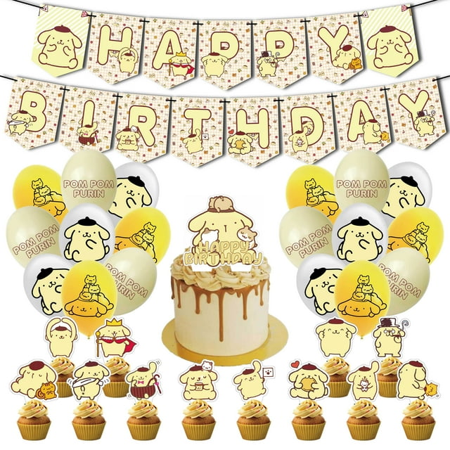 32 Pcs For Pompompurin Theme Children's Celebration Kit with Banner