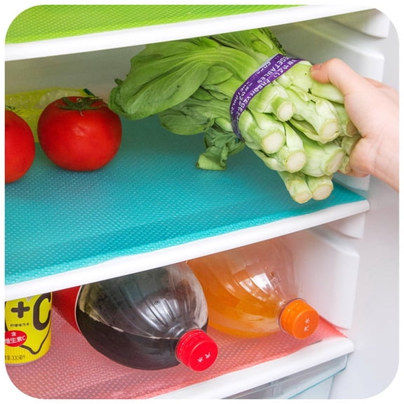 32 Pcs Refrigerator Liners, Fridge Liner and Mats Washable, Refrigerator Shelf Liners for Glass Shelves, Protects Against Spills Waterproof Table Placemats Cupboard Cabinet Drawer Covers Pads, Fenzer
