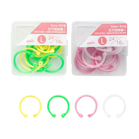 32 Pcs Ring Ring Binder Clips Plastic Binder Circles Planner Binding Accessories Household Binder Circles Office