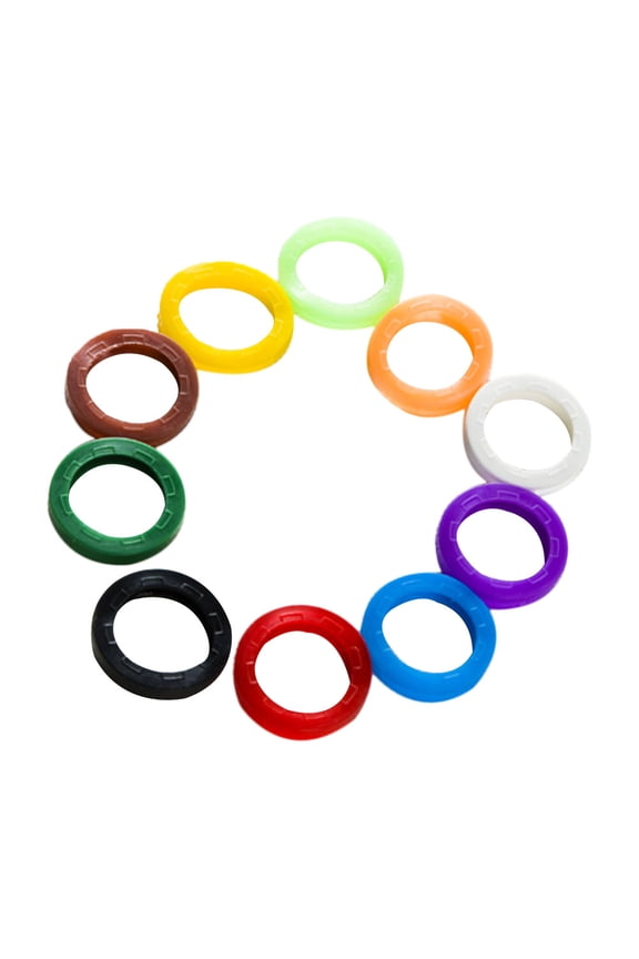 ELAYARD 32pcs Key Markers Tags Silicone Assorted Color for Keys Daily Use 2.20cm Diameter