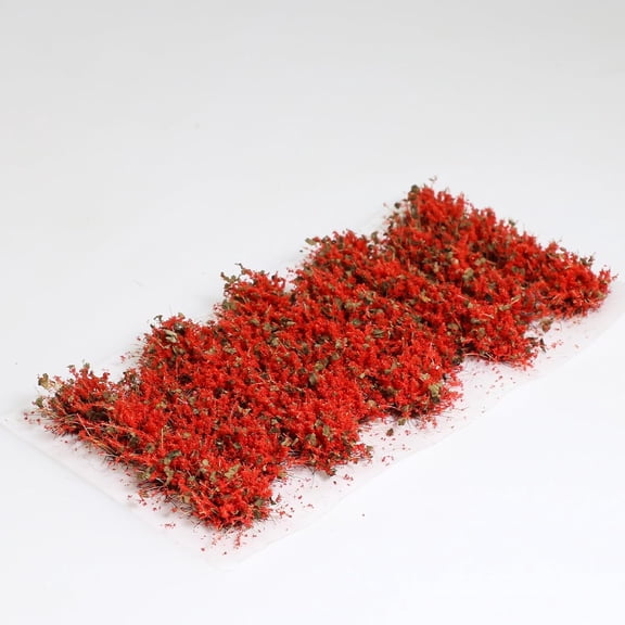 32-Piece 8mm Tall Diorama-Flowers-Grass Point Leaf Miniature-Clusters-Raspberry Red Static-Grass for Model-Train-Scener Wargaming-Terrain Dioramas & DIY Crafts