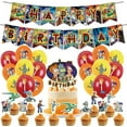 thumbnail image 1 of 32-Piece For Aloa Mars Cartoon-Themed Party Decoration Set – Includes Banner, Cake Topper, 12 Cupcake Toppers, and 18 Balloons for Festive Celebrations, 1 of 4