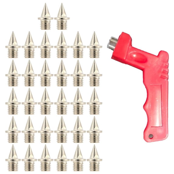 32-Piece Aluminum Alloy Running Shoe Spikes Set with Wrench for Track and Field Traction