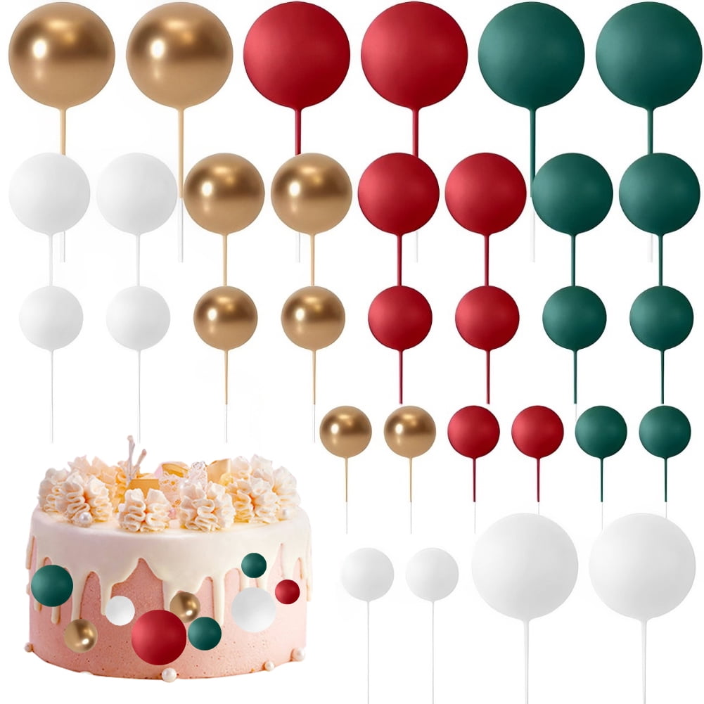 Foam Ball Cake Selection – 15 Mini-Goldkugeln Als Cupcake Topper, Deko Für Geburtstag, Hochzeit & Mehr