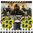 thumbnail image 1 of 32-Piece For Call of Duty Cartoon-Themed Birthday Party Decorations Set – Includes Backdrop, Cake Topper, 12 Cupcake Toppers, and 18 Balloons, 1 of 5