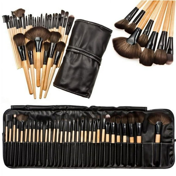 32 Piece Makeup Brush Set Complete Cosmetic Kit With Soft Carrying Pouch For Application 32PCS