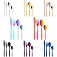 32Piece Multicolor Flatware Set for 8 Stainless Steel Rust Resistant