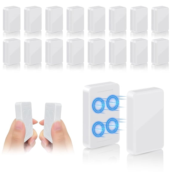 32-Piece Outdoor Curtain Weights, Waterproof Magnetic Weights for Patio Drapery, Shower Curtains, Flags, and Tablecloths  Wind-Resistant, White, Square, 1-Inch Thick