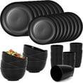 32Piece Premium Plastic Dinnerware Set for 8 Unbreakable Cups Plates