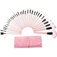 thumbnail image 1 of 32 Piece Professional Makeup Brush Set- Includes Foundation Eyeshadow Eyeliner Eyebrow Concealer Lip Brushes by Everyday Home- Pink, 1 of 4