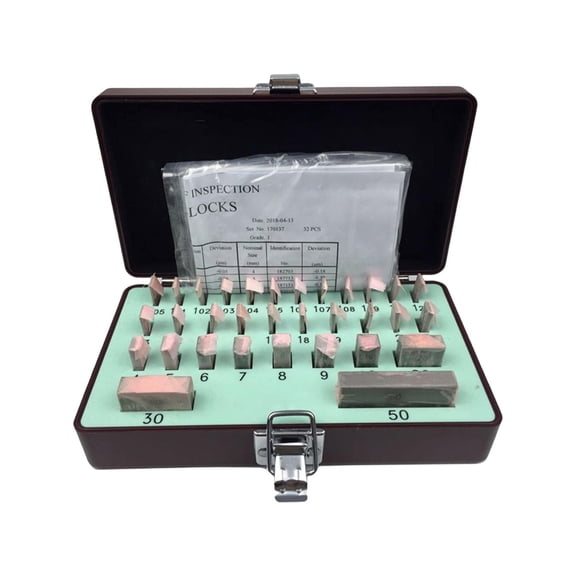 32 Pieces Angle Gauge Block, Machinist Tool Gage Inspection Block Set, Steel Gauge Block Set ,Easy to Use